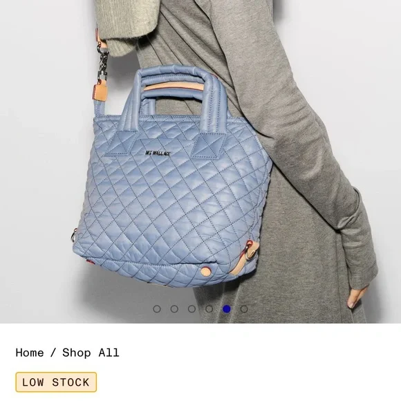MZ Wallace Quilted Gray Tote - Picture 5 of 5